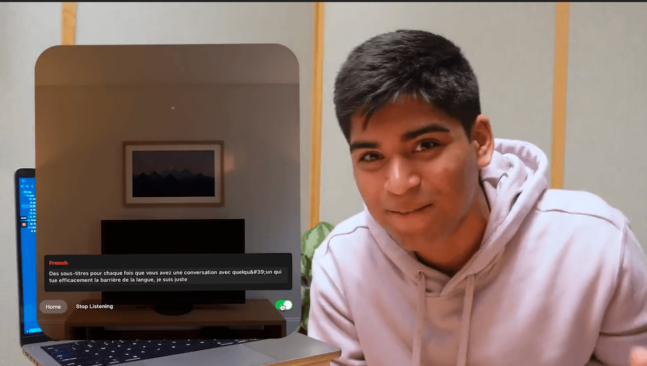 Real Life Subtitles With Apple Vision Pro